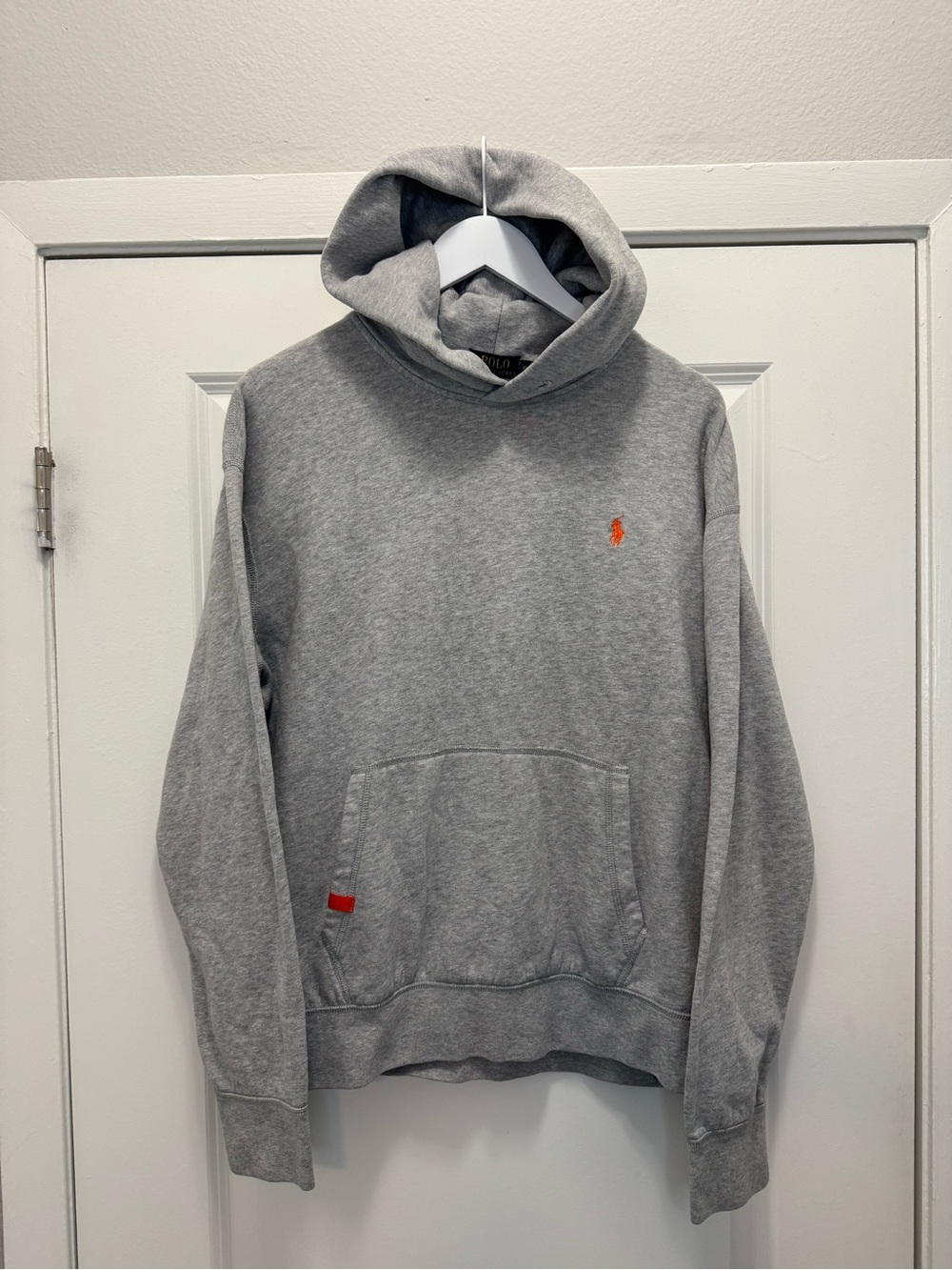 Polo Ralph Lauren Hoodie sweater Gray Orange Pony